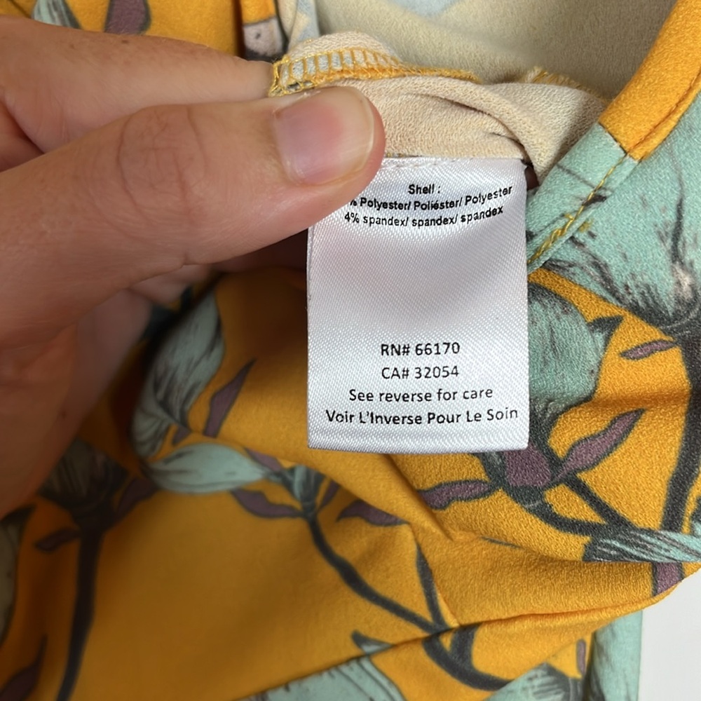 ANTHROPOLOGIE | Varun Bahl Warbler Yellow Floral Jumpsuit NWT Size 12 - Picture 7 of 14
